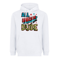 White all american dude Heavyweight Hoodie - Zillion Design Studio