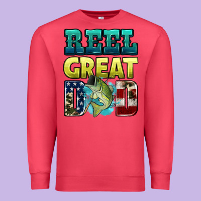 Reely Great Dad Premium Sweatshirt Designed By Hra Design Shop