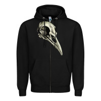 Black Raven Skull Zipper Hoodie - RanaPortraitStore