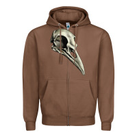 Chestnut Raven Skull Zipper Hoodie - RanaPortraitStore