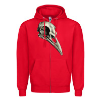 Red Raven Skull Zipper Hoodie - RanaPortraitStore