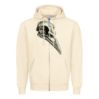 Sandshell Raven Skull Zipper Hoodie - RanaPortraitStore
