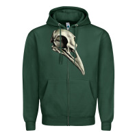 Sports Green Raven Skull Zipper Hoodie - RanaPortraitStore