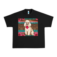 Black standart poodle floral Urban Heavy Tee - Artiststas