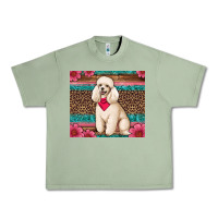 Oil Green standart poodle floral Urban Heavy Tee - Artiststas