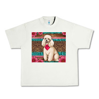 Pistachio standart poodle floral Urban Heavy Tee - Artiststas