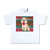 White standart poodle floral Urban Heavy Tee - Artiststas