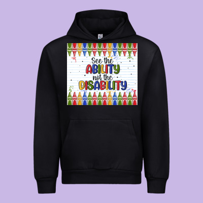 See The Ability Not The Disability Urban Hoodie Designed By Maliassmallbusiness