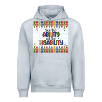 Heather Grey see the ability not the disability Urban Hoodie - MaliasSmallBusiness