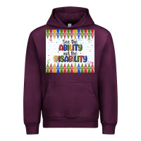 Mauve Wine see the ability not the disability Urban Hoodie - MaliasSmallBusiness