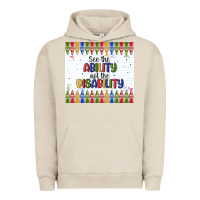 Pigment French Oak see the ability not the disability Urban Hoodie - MaliasSmallBusiness