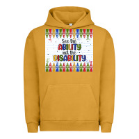 Pigment Peanut Butter see the ability not the disability Urban Hoodie - MaliasSmallBusiness