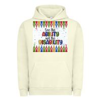Pigment Pistachio see the ability not the disability Urban Hoodie - MaliasSmallBusiness