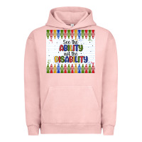 Pigment Salmon see the ability not the disability Urban Hoodie - MaliasSmallBusiness