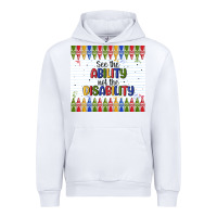 White see the ability not the disability Urban Hoodie - MaliasSmallBusiness