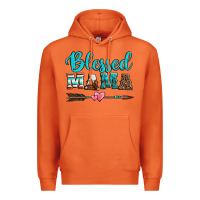 Carrot blessed mama serape cowhide turquoise Premium Hoodie - Jasminsmagicworld