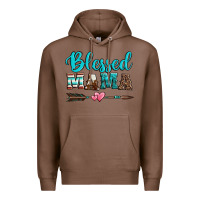 Chestnut blessed mama serape cowhide turquoise Premium Hoodie - Jasminsmagicworld