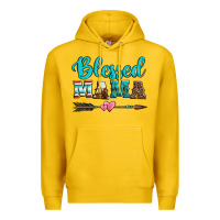 Lemon blessed mama serape cowhide turquoise Premium Hoodie - Jasminsmagicworld