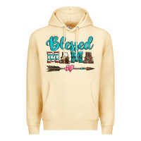 Pina Colada blessed mama serape cowhide turquoise Premium Hoodie - Jasminsmagicworld