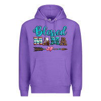 Purple blessed mama serape cowhide turquoise Premium Hoodie - Jasminsmagicworld