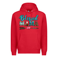 Red blessed mama serape cowhide turquoise Premium Hoodie - Jasminsmagicworld