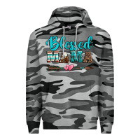 Slate Camo blessed mama serape cowhide turquoise Premium Hoodie - Jasminsmagicworld