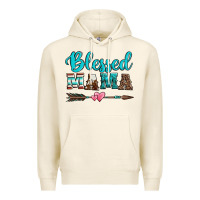 Tofu blessed mama serape cowhide turquoise Premium Hoodie - Jasminsmagicworld
