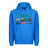 True Royal blessed mama serape cowhide turquoise Premium Hoodie - Jasminsmagicworld