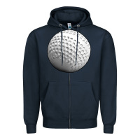 Navy hockey ball Zipper Hoodie - texasbilliewilder