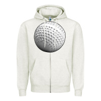 Oatmeal Heather hockey ball Zipper Hoodie - texasbilliewilder