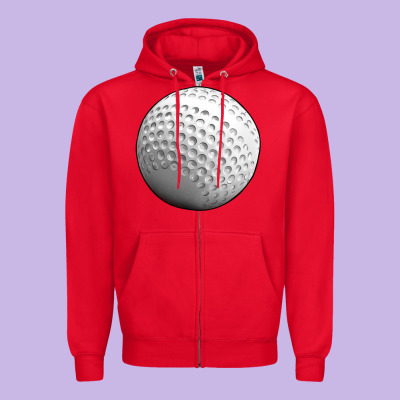 Hockey Ball Zipper Hoodie Designed By Texasbilliewilder