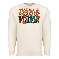 Sandshell thankful mama holstein cow Premium Sweatshirt - RacoonDesign