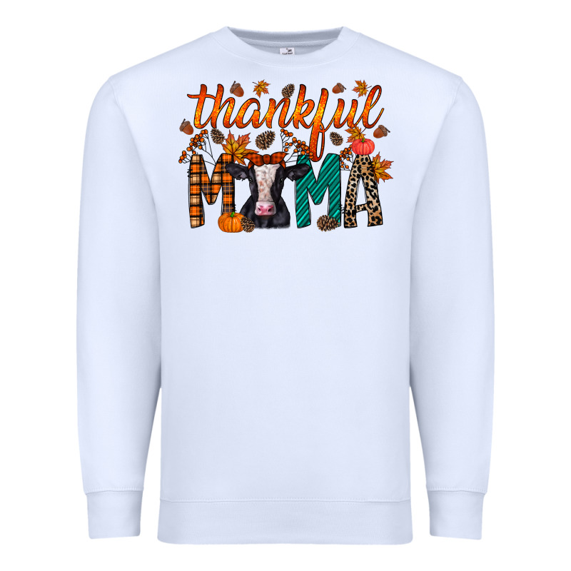 Thankful Mama Holstein Cow Premium Sweatshirt by RacoonDesign | Teevron