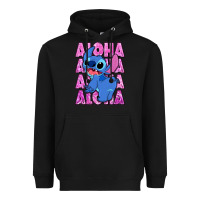 Black aloha stitch Heavyweight Hoodie - Zillion Design Studio