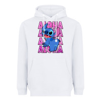 White aloha stitch Heavyweight Hoodie - Zillion Design Studio