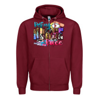 Burgundy resting nurse face Zipper Hoodie - Zillion Design Studio