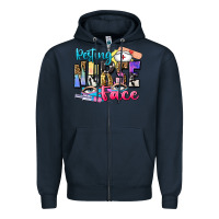 Navy resting nurse face Zipper Hoodie - Zillion Design Studio