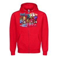 Red resting nurse face Zipper Hoodie - Zillion Design Studio