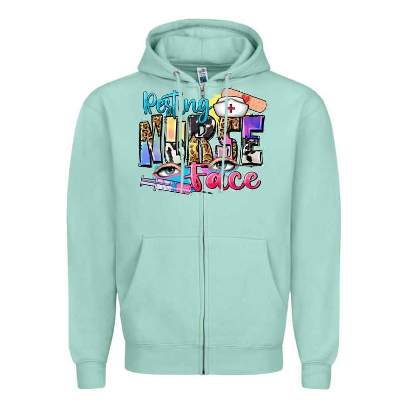 Resting Nurse Face Zipper Hoodie by Zillion Design Studio | Teevron