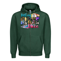 Sports Green resting nurse face Zipper Hoodie - Zillion Design Studio