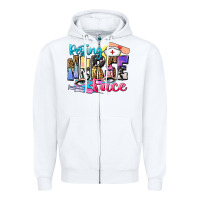 White resting nurse face Zipper Hoodie - Zillion Design Studio