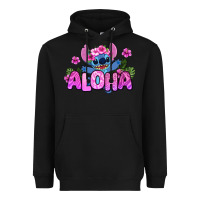Black aloha summer stitch Heavyweight Hoodie - Zillion Design Studio