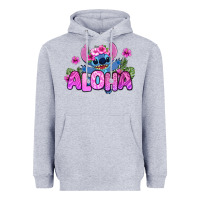 Heather Grey aloha summer stitch Heavyweight Hoodie - Zillion Design Studio