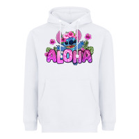 White aloha summer stitch Heavyweight Hoodie - Zillion Design Studio