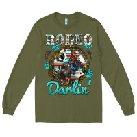 Army Green western rodeo darlin' bullfighter serape cowhide turquoise gemstones Long Sleeve Tee - BarkalooDesign
