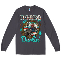 Smoke western rodeo darlin' bullfighter serape cowhide turquoise gemstones Long Sleeve Tee - BarkalooDesign