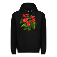 Black anthurium Premium Hoodie - LillyAllenDesigns