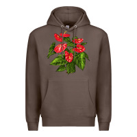 Coffee anthurium Premium Hoodie - LillyAllenDesigns