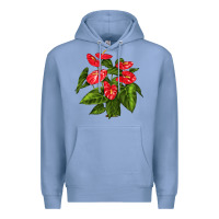 Colony Blue anthurium Premium Hoodie - LillyAllenDesigns