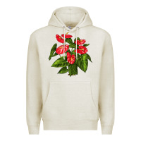 Oatmeal Heather anthurium Premium Hoodie - LillyAllenDesigns
